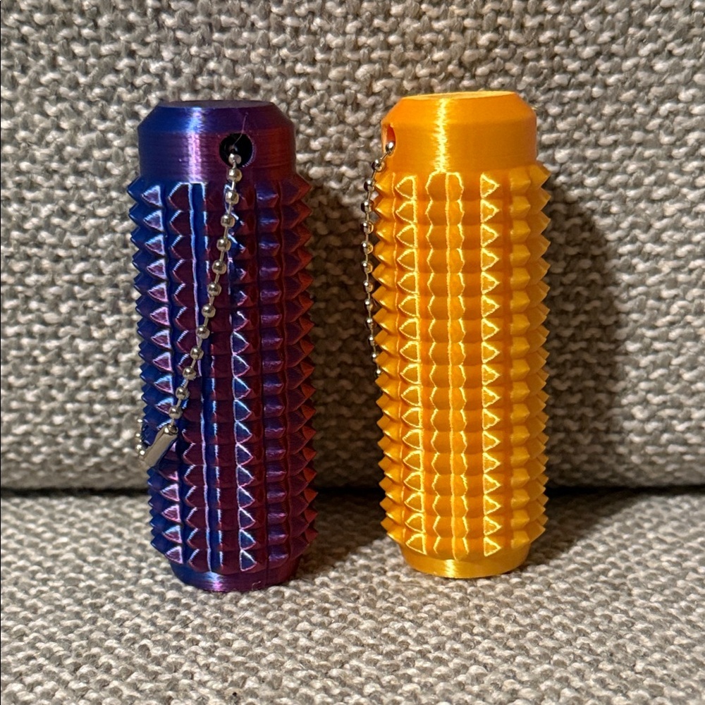 5/$25 Purple and Yellow Ouchie Fidget Textured Keychain Set of 2